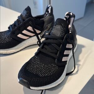 Adidas Black and Pink Women's Sneakers